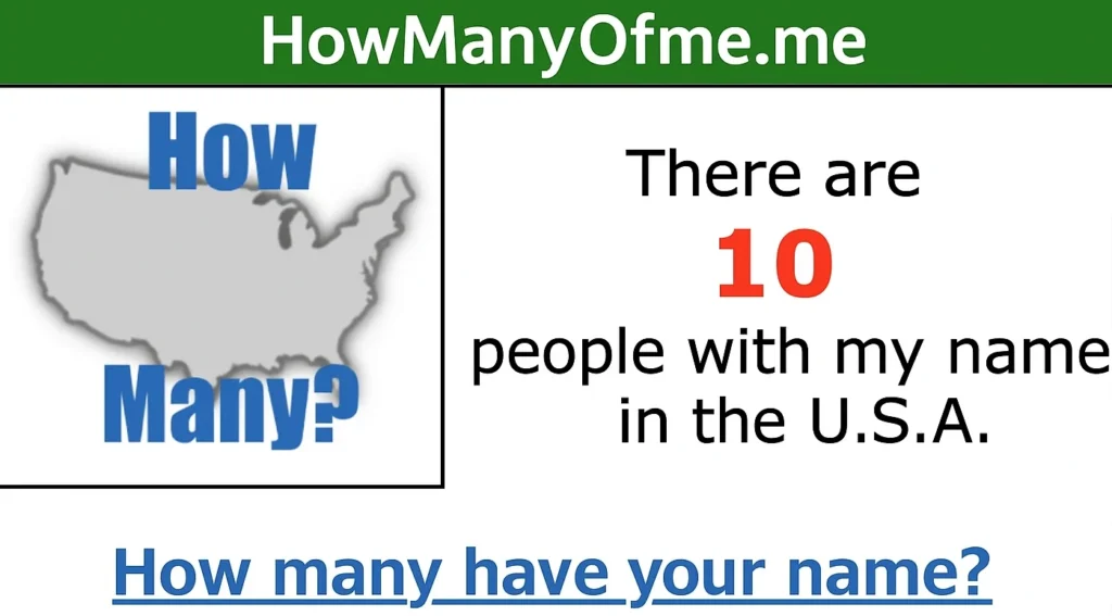 How Many Of Me have same name like me